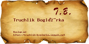 Truchlik Boglárka névjegykártya